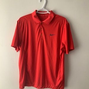Nike red polo